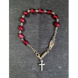 Bracelet en semi cristal. perles de 7 mm
