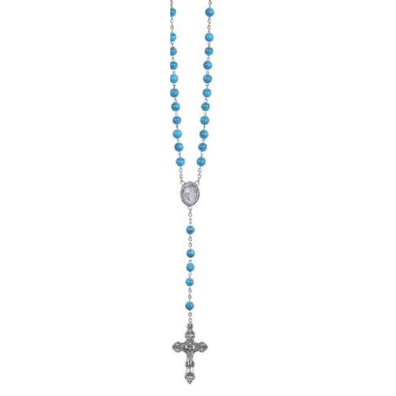 Chapelet perle 6mm  en pierre Turquoise