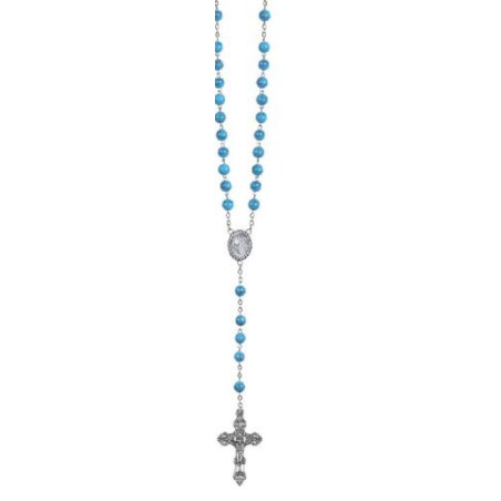 Bead kraal 6mm turquoise steen