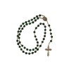 Chapelet sur corde perles pierre minérale Malachite verte 8mm