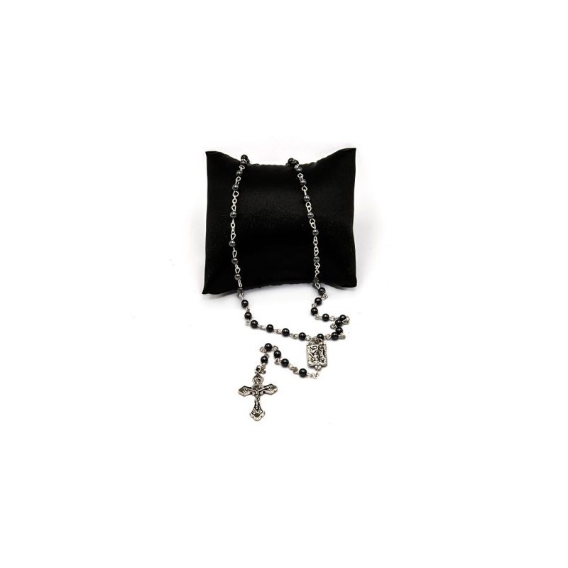 Chapelet de Lourdes en pierre hématite