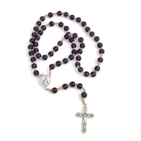 Touw touw 8mm steen - amethist