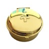 Gouden metalen pyxide D: 38mm H: 13mm