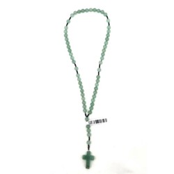 Chapelet perles Aventurine verte sur corde 