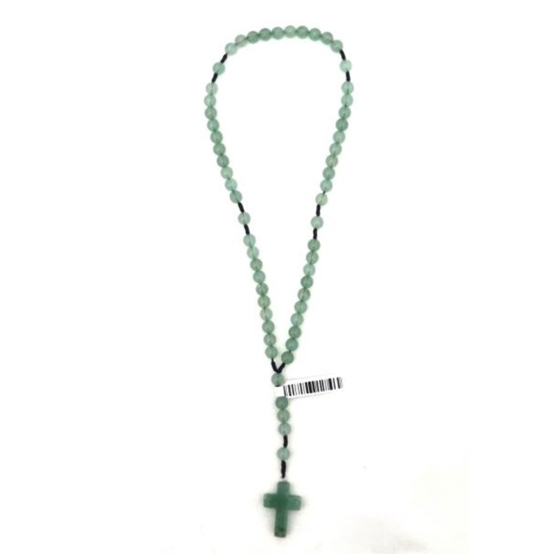 Rozenkrans parels Aventurine groen op touw 
