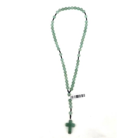 Rozenkrans parels Aventurine groen op touw 