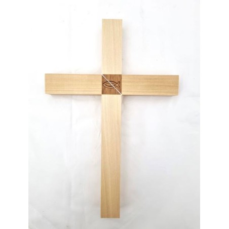 Maple Cross met vis inzet in beuken. 30/18 cm
