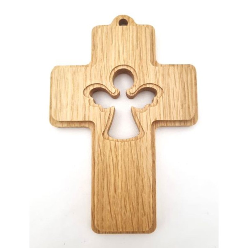 Cross-in-Oak Cross 12x8.5cm "Angel" "" "