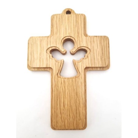 Cross-in-Oak Cross 12x8.5cm "Angel" "" "