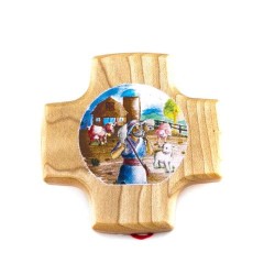 Kruis voor houten communie met tekst. 8.5 / 8,5 cm