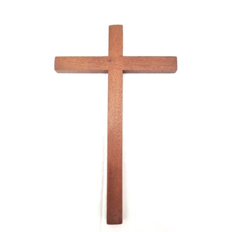 Kruis eenvoudig hout 28cm