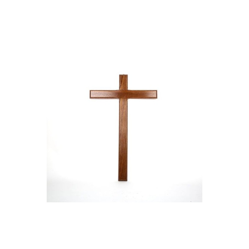 Enkele houten kruis. 86 cm
