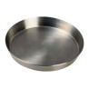 Plateau bougeoir D:8cm H:1.5cm Acier Inox argenté