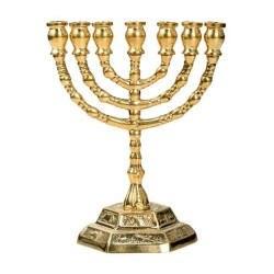 Menorah. doré 13 cm de haut