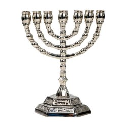 Menorah. Chrome 13 cm hoog