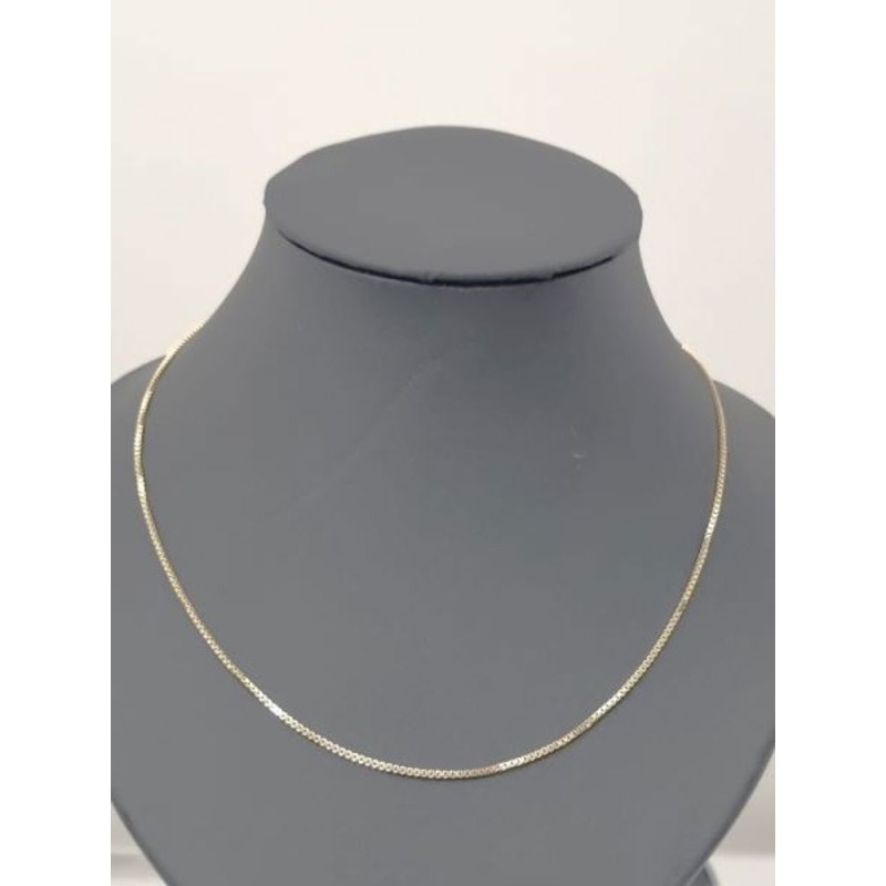 Venetiaanse ketting in 18k goud. 45 cm lang. 1 mm breed