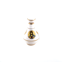 Keramische fles met 3 gouden afbeeldingen en afwerkingen. 8 cm