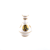 Keramische fles met 3 gouden afbeeldingen en afwerkingen. 8 cm