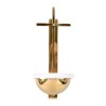 Bénitier Cross Brass met PVC Tank H: 31cm