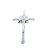 Crucifix-muur in verchroomd metaal. 28 cm