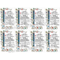Van Liefde Vergaat Noit Stickers 8 / A4 10x6,8 cm    