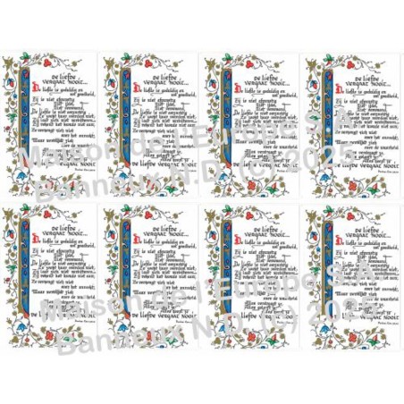 Van Liefde Vergaat Noit Stickers 8 / A4 10x6,8 cm    