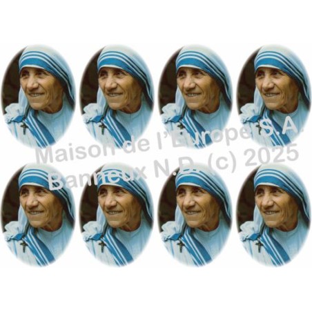 Moeder Teresa Stickers 8 / A4 10x6,8 cm    