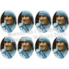 Moeder Teresa Stickers 8 / A4 10x6,8 cm    