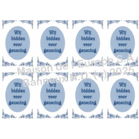 Wij Bidden voor Genezing Stickers 8 / A4 10x6,8 cm    