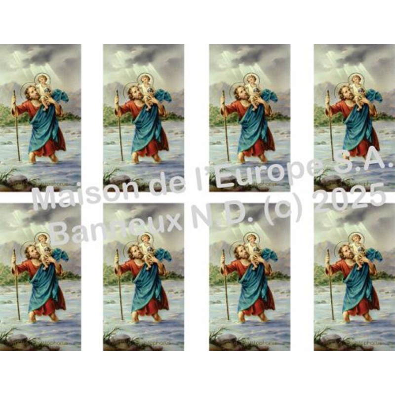 Sint-Christophe Stickers 8 / A4 10x6,8 cm    