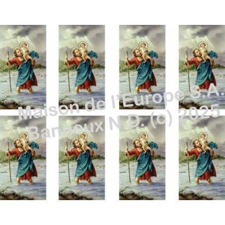 Sint-Christophe Stickers 8 / A4 10x6,8 cm    