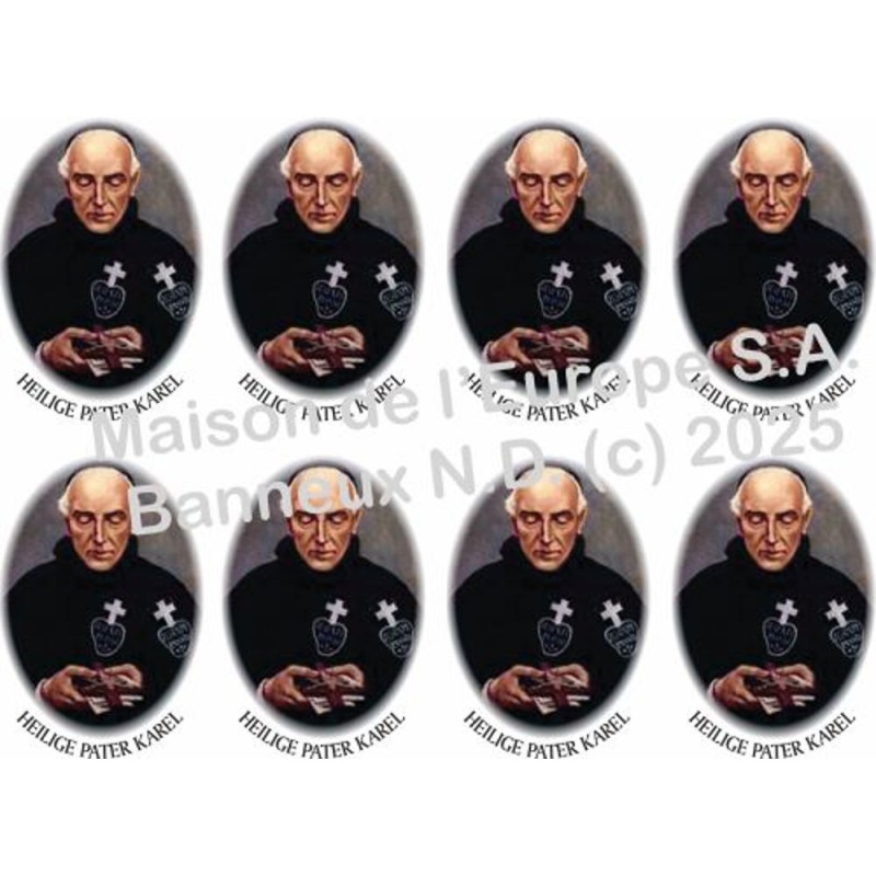 HEILIGE PATER KAREL STICKERS 8 / A4 10X6.8 CM    