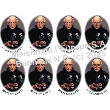 HEILIGE PATER KAREL STICKERS 8 / A4 10X6.8 CM    