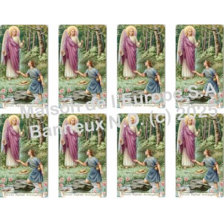 Saint Raphaël (Archange) Stickers 8/A4 10x6.8 cm    