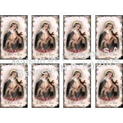 Sainte Rose de Lima  Stickers 8/A4 10x6.8 cm    
