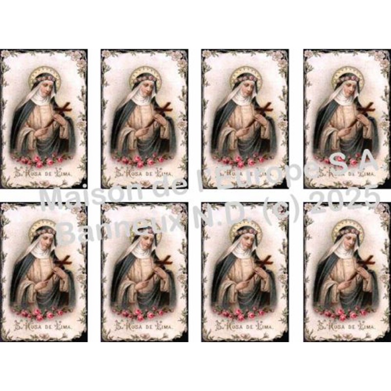 Sainte Rose de Lima  Stickers 8/A4 10x6.8 cm    