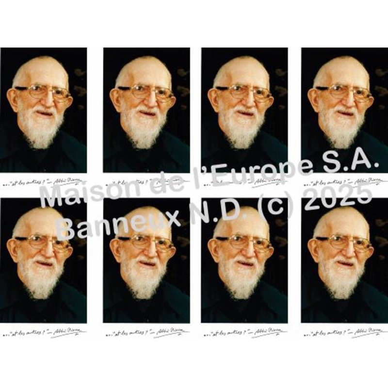 Abbé Pierre  Stickers 8/A4 10x6.8 cm    