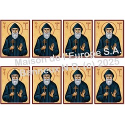 Saint Charbel Stickers 8/A4 10x6.8 cm    