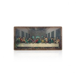 Dernier repas en bois deco dorée 70x35cm