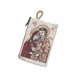 11x7.5cm stoffen etui met Carlo Acutis borduurwerk
