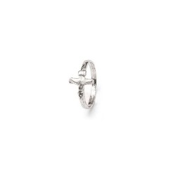 Kruis zilveren ring met kruis D: 24 mm