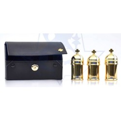 Set de 3 récipients pour prêtre avec valisette
