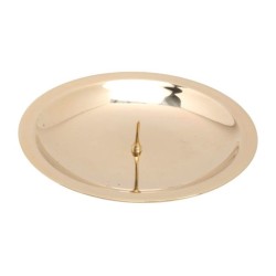 Gouden kandelaar. Dienblad met tip. 10 cm