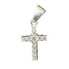 Pendentif croix 10x15 mm Argent S925 + Strass