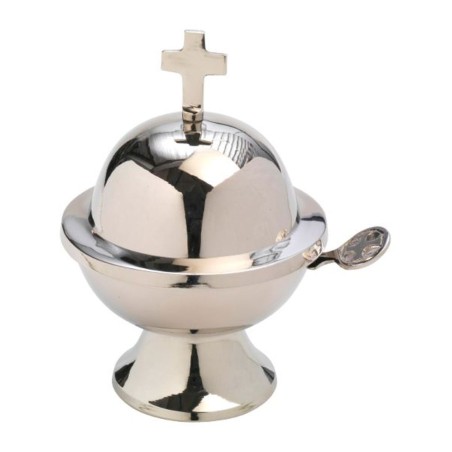 Wierookbox + kruis H13cm Chrome