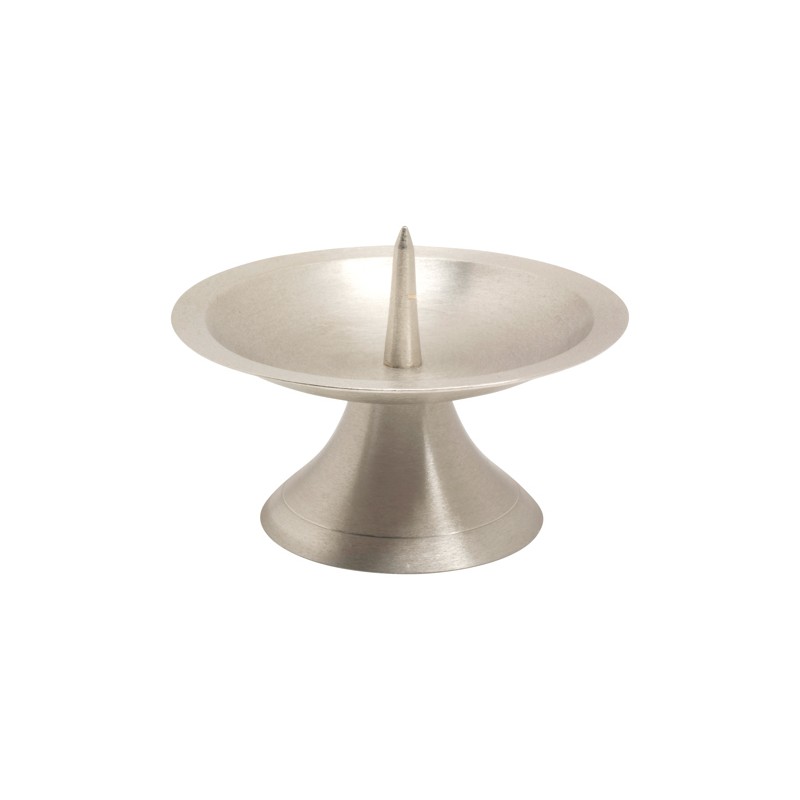 Kaarshouder metalen alu-stijl geborsteld D: 11cm