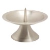 Bougeoir métal style alu brossé D:11cm