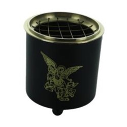 Brander voor zwarte wierook en messing 6x5.5cm  