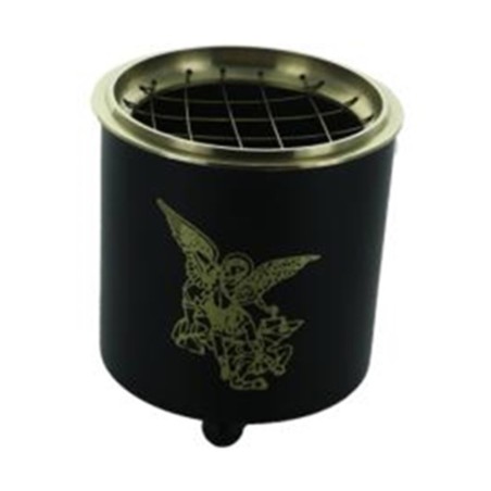 Brander voor zwarte wierook en messing 6x5.5cm  