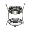 Grillbrander voor verchroomde metalen wierook 11x7cm 